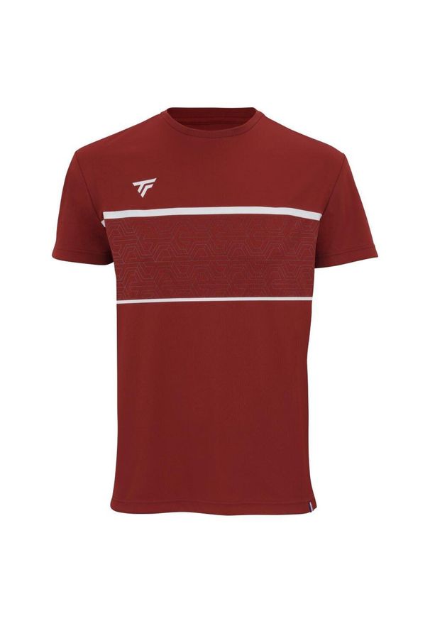 TECNIFIBRE - Koszulka tenisowa męska z krótkim rękawem Tecnifibre Team Tech Tee cardinal. Kolor: biały, czerwony, wielokolorowy. Długość rękawa: krótki rękaw. Długość: krótkie. Sport: tenis