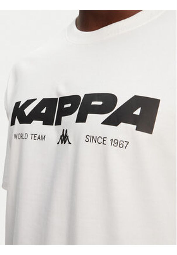 Kappa T-Shirt Nhisso 351S5MW Biały Regular Fit. Kolor: biały. Materiał: bawełna