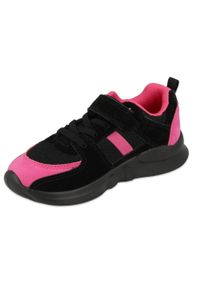 Befado obuwie młodzieżowe 516Q129 czarne różowe. Okazja: na spacer, na uczelnię, na co dzień. Kolor: różowy, wielokolorowy, czarny. Sport: turystyka piesza #3