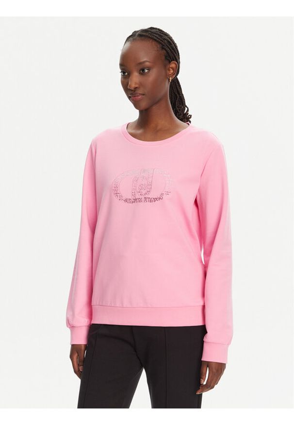 Liu Jo Sport Bluza TA5168 FS090 Różowy Regular Fit. Kolor: różowy. Materiał: bawełna. Styl: sportowy