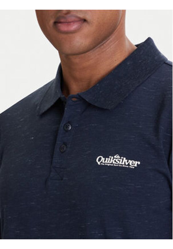 Quiksilver Polo EQYKT04420 Granatowy Regular Fit. Typ kołnierza: polo. Kolor: niebieski. Materiał: bawełna