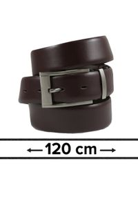 Zet - Pasek do Spodni Męski, Ciemny Brązowy 120cm, Skórzany, Elegancki, Możliwość Skrócenia -ZET. Kolor: brązowy. Materiał: skóra. Styl: elegancki #1