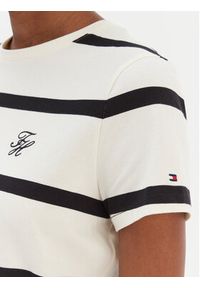 TOMMY HILFIGER - Tommy Hilfiger T-Shirt Script WW0WW47809 Beżowy Regular Fit. Kolor: beżowy. Materiał: bawełna #3