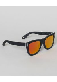 Givenchy - GIVENCHY - Okulary przeciwsłoneczne. Kolor: czarny. Materiał: kauczuk, materiał. Wzór: aplikacja #5