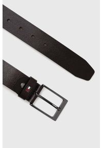 TOMMY HILFIGER - Tommy Hilfiger pasek skórzany męski kolor brązowy. Kolor: brązowy. Materiał: skóra #2