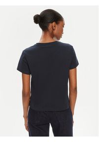 Sisley T-Shirt 3I1XL100Y Czarny Slim Fit. Kolor: czarny. Materiał: bawełna