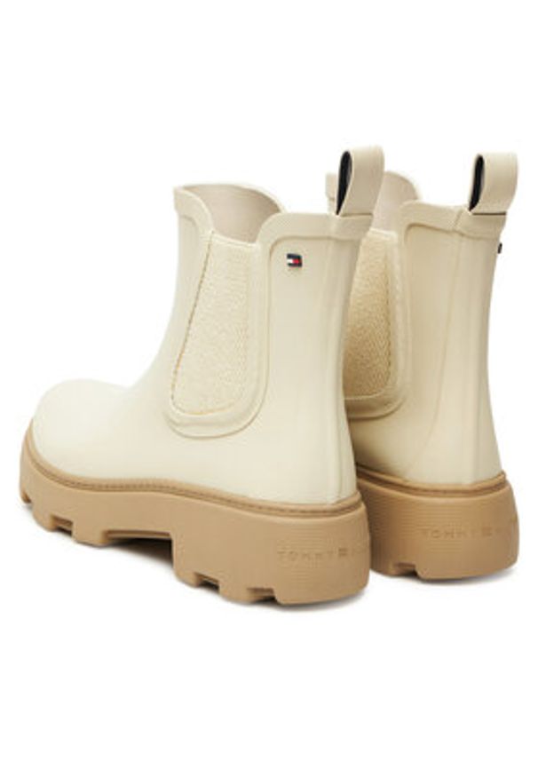TOMMY HILFIGER - Tommy Hilfiger Kalosze Rubber Flag Cleated FW0FW08637 Beżowy. Kolor: beżowy. Materiał: guma