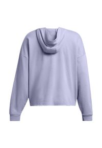 Damska bluza oversize z kapturem Under Armour Rival Terry. Typ kołnierza: kaptur. Kolor: fioletowy, biały, wielokolorowy. Sport: fitness