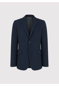 Pako Lorente - PAKO LORENTE – Granatowa dzianinowa marynarka męska. Kolor: niebieski. Materiał: dzianina #5