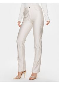 Guess Spodnie materiałowe Carly W4RB60 KC4C0 Écru Slim Fit. Materiał: syntetyk