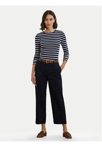 Lauren Ralph Lauren - LAUREN RALPH LAUREN Kuloty 200876606005 Granatowy Wide Leg. Kolor: niebieski. Materiał: bawełna #2