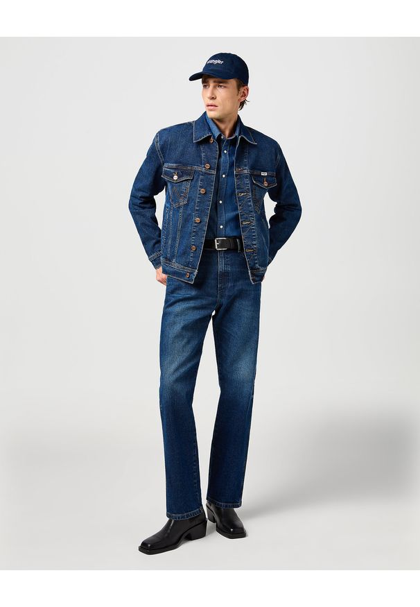Wrangler - WRANGLER MĘSKIE SPODNIE JEANSOWE WRANGLER FRONTIER MEADOW HAZE 112362559
