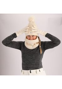 HEAT KEEPER - Czapka termiczna + pompon damska Rozmiar uniwersalny. Kolor: biały. Materiał: poliester, elastan. Sezon: zima. Styl: sportowy #2