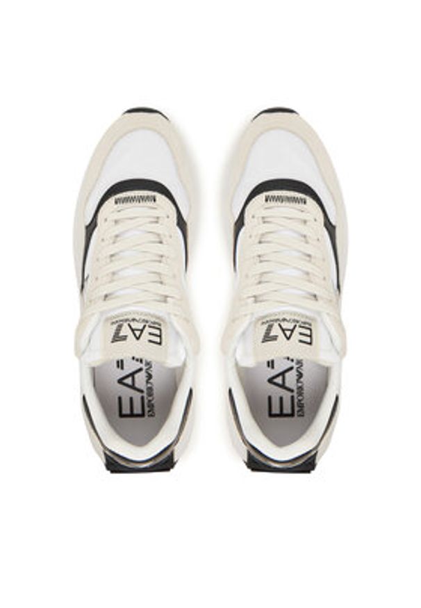 EA7 Emporio Armani Sneakersy 7X000341 AF18616 MZ021 Biały. Kolor: biały. Materiał: zamsz, skóra