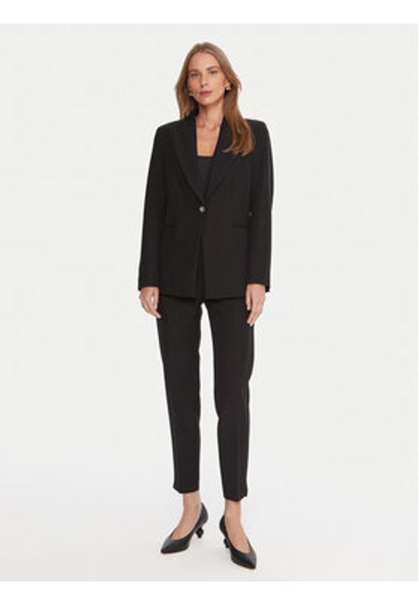 Maryley Spodnie materiałowe 25IB52Z/M17/43NE Czarny Regular Fit. Kolor: czarny. Materiał: syntetyk