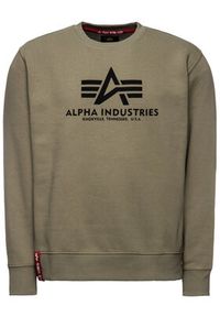 Alpha Industries Bluza Basic 178302 Zielony Regular Fit. Kolor: zielony. Materiał: bawełna #2