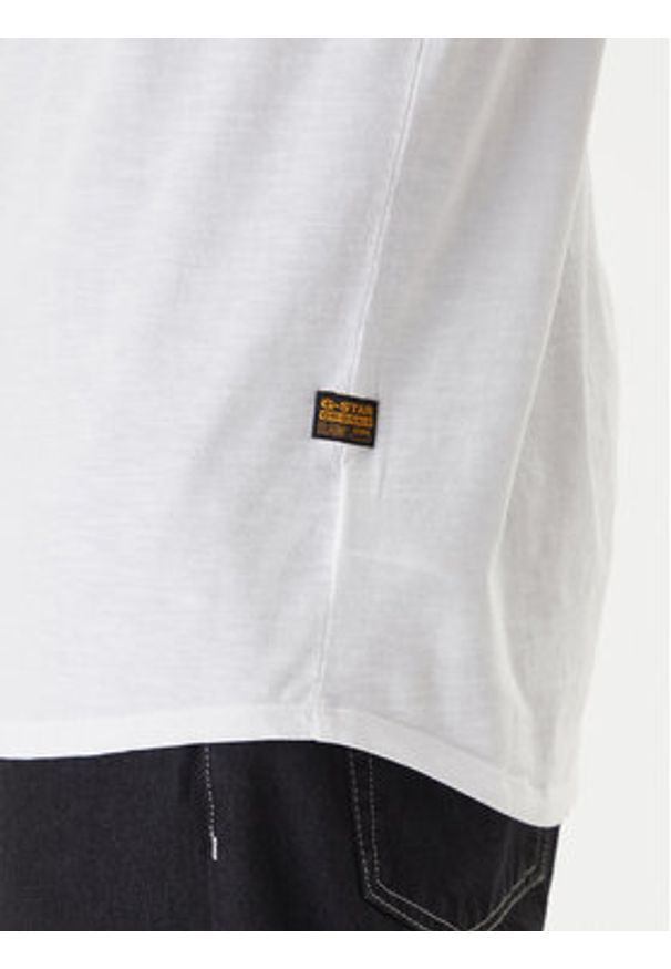 G-Star RAW - G-Star Raw T-Shirt Lash Back D26043-C372 Biały Relaxed Fit. Kolor: biały. Materiał: bawełna