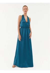 YAS Sukienka wieczorowa 26031524 Niebieski Regular Fit. Kolor: niebieski. Materiał: syntetyk. Styl: wizytowy