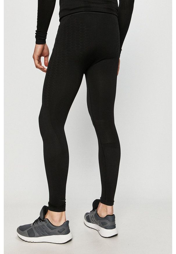 Diadora - Legginsy. Kolor: czarny. Materiał: włókno, dzianina, materiał