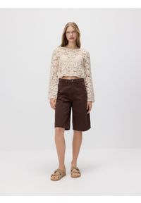 Reserved - Jeansowe szorty z kantem - dark grey jeans. Materiał: jeans