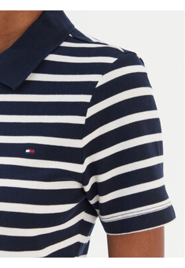 TOMMY HILFIGER - Tommy Hilfiger Sukienka codzienna 1985 WW0WW43228 Granatowy Slim Fit. Okazja: na co dzień. Kolor: niebieski. Materiał: bawełna. Typ sukienki: proste. Styl: casual