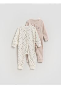 Reserved - Bawełniany pajacyk 2 pack - złamana biel. Materiał: bawełna #1