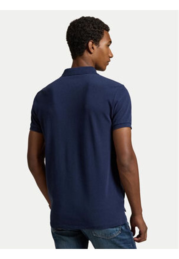 Polo Ralph Lauren Polo 710938137006 Granatowy Slim Fit. Typ kołnierza: polo. Kolor: niebieski. Materiał: bawełna