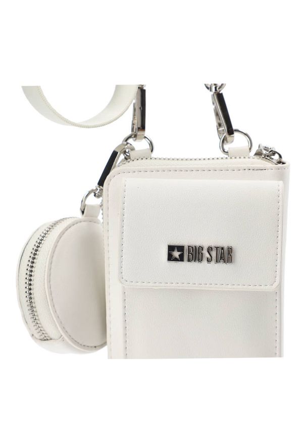 Big Star Accessories - Biała Torebka Big Star Damska Mała Saszetka. Kolor: biały. Materiał: skórzane. Styl: elegancki, klasyczny, casual. Rodzaj torebki: na ramię