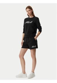 Karl Lagerfeld - KARL LAGERFELD Szorty sportowe B2W10124 Czarny Regular Fit. Kolor: czarny. Materiał: bawełna #5