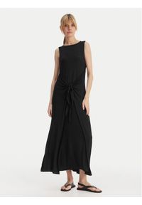 Emporio Armani Sukienka letnia EW003413 AF20240 UC001 Czarny Regular Fit. Kolor: czarny. Materiał: wiskoza. Sezon: lato #1