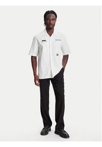 TOMMY HILFIGER - Tommy Hilfiger Koszula F1 Movie Mechanics MW0MW41476 Écru Boxy Fit. Materiał: bawełna