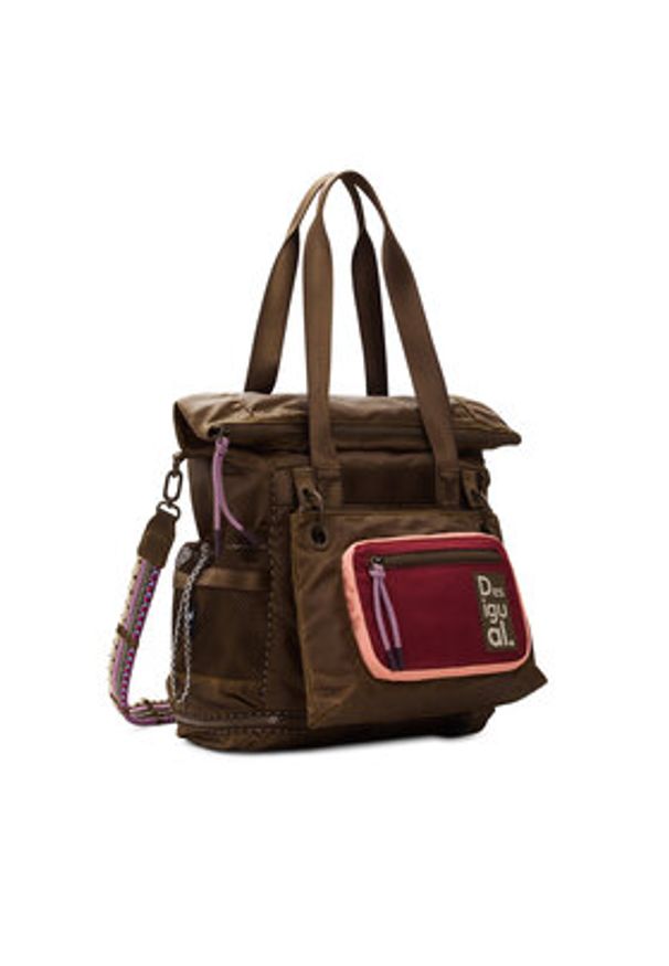 Desigual Plecak 26SAKY11 Brązowy. Kolor: brązowy. Materiał: materiał