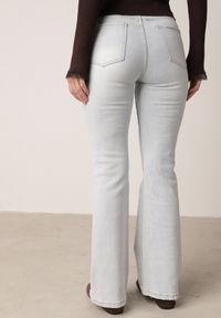 Born2be - Niebieskie Jeansy Typu Dzwony z Bawełną i Wysokim Stanem Nesanthe. Okazja: na co dzień. Stan: podwyższony. Kolor: niebieski. Styl: casual, elegancki, klasyczny #8