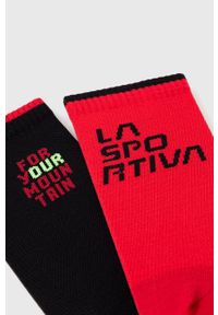 LA SPORTIVA - La Sportiva skarpetki For Your Mountain. Kolor: czerwony. Materiał: włókno, materiał #2