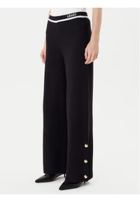 Liu Jo Spodnie materiałowe TF5252 MS59L Czarny Regular Fit. Kolor: czarny. Materiał: wiskoza