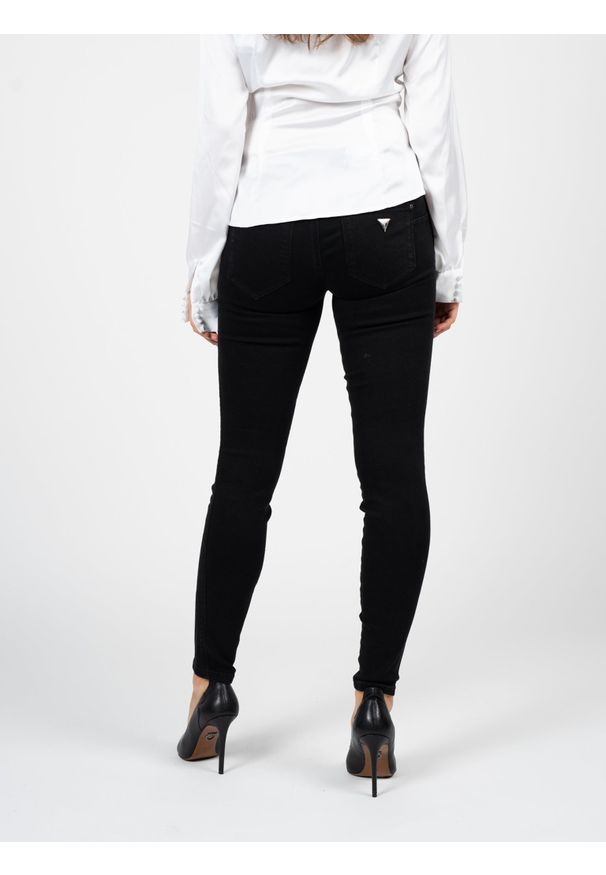 Guess Jeansy "Skinny" | W1RAJ2 D4B22 | Kobieta | Czarny. Kolor: czarny. Wzór: jednolity. Styl: elegancki
