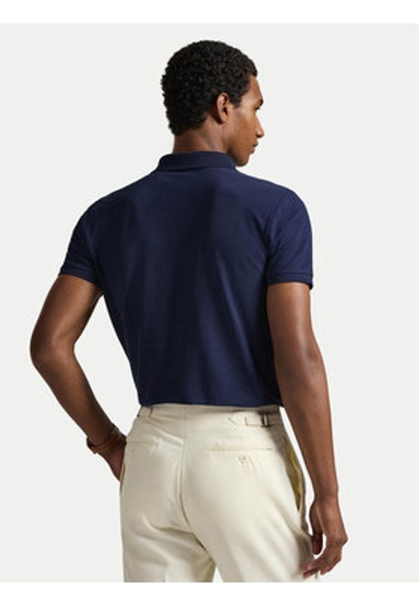 Polo Ralph Lauren Polo 710941439038 Granatowy Custom Slim Fit. Typ kołnierza: polo. Kolor: niebieski. Materiał: bawełna