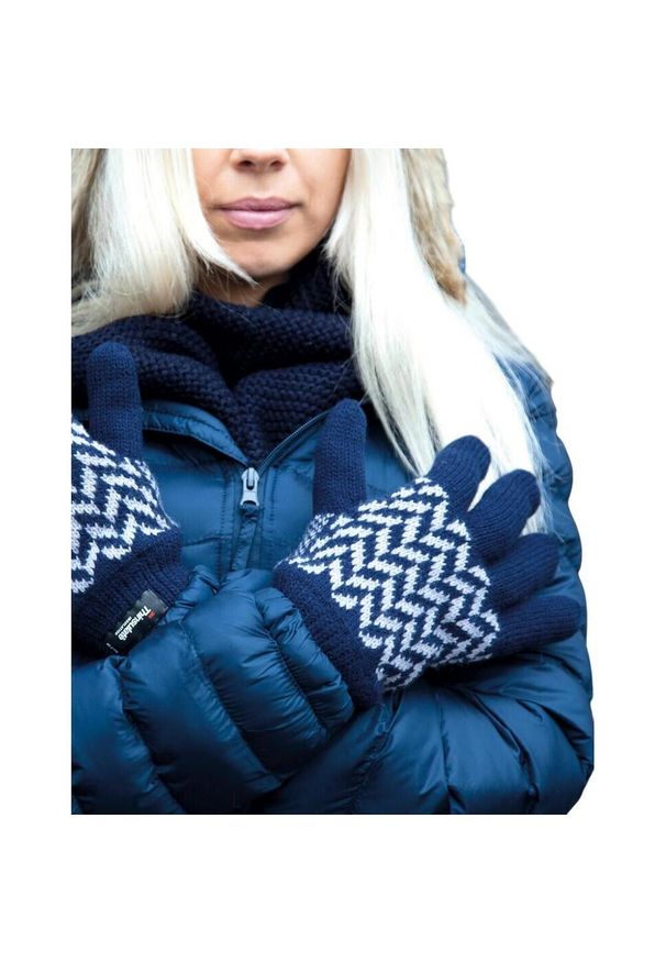 RESULT WINTER ESSENTIALS - Wzorzyste Rękawiczki Thinsulate. Kolor: szary, niebieski, wielokolorowy. Technologia: Thinsulate