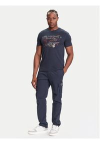 Aeronautica Militare T-Shirt 252TS2472UJ00708 Granatowy Regular Fit. Kolor: niebieski. Materiał: bawełna #4