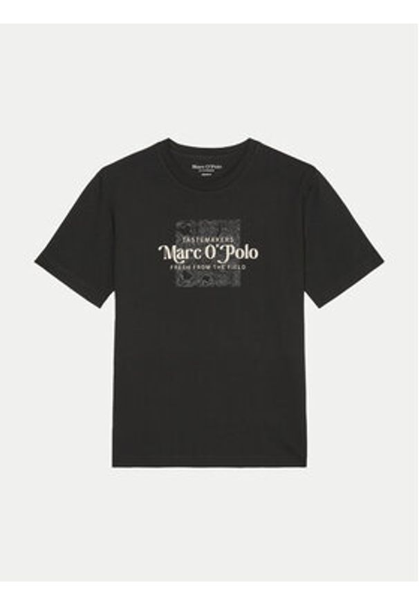 Marc O'Polo T-Shirt 423 2012 51076 Czarny Regular Fit. Typ kołnierza: polo. Kolor: czarny. Materiał: bawełna