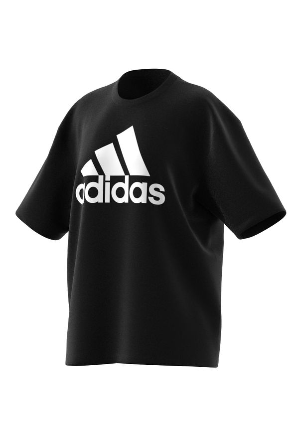 Adidas - Damska koszulka z dużym logo adidas Essentials Boyfriend. Kolor: czarny, wielokolorowy, biały. Sport: fitness