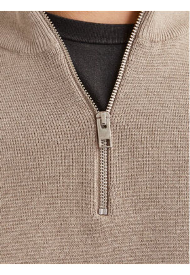 Jack & Jones - Jack&Jones Sweter Milano 12259664 Szary Relaxed Fit. Kolor: szary. Materiał: bawełna