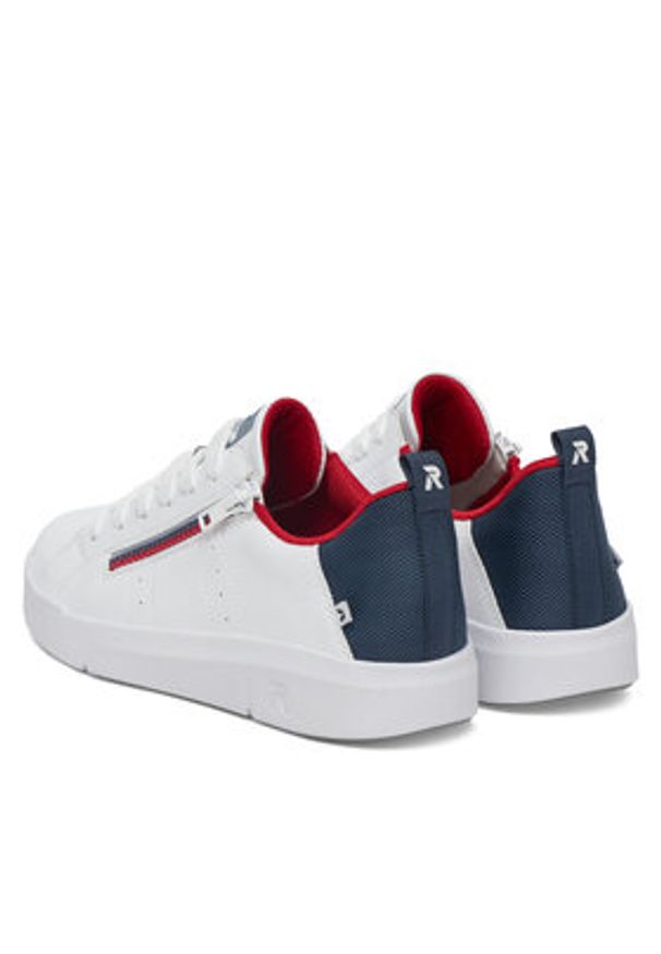 Rieker Revolution Lifestyle Sneakersy 41906-80 Biały. Kolor: biały. Materiał: skóra