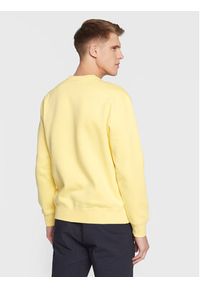 Champion Bluza Embroided Script Logo 217859 Żółty Regular Fit. Kolor: żółty. Materiał: bawełna #3