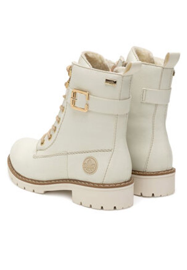 Rieker Trzewiki Y9126-80 Écru. Materiał: materiał, syntetyk