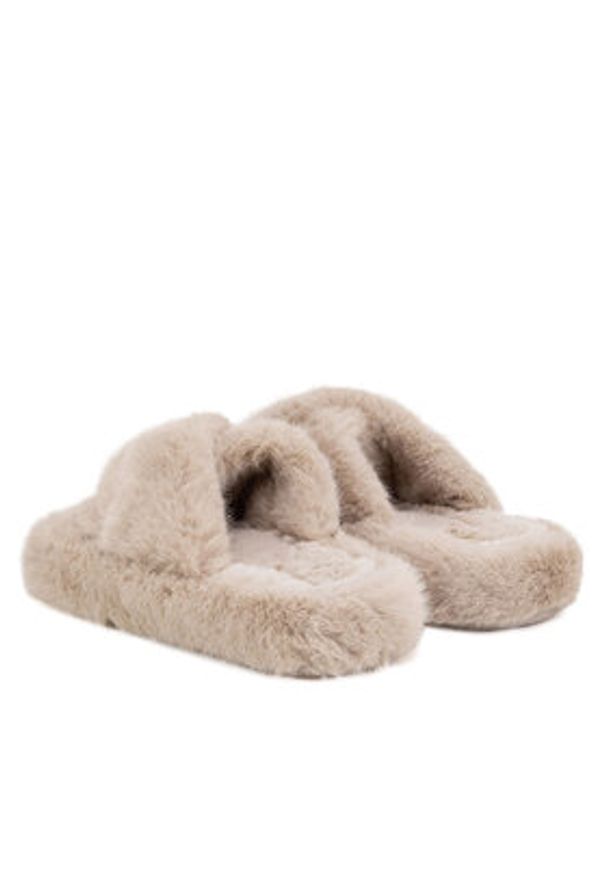 DeeZee Kapcie P4194523 Beżowy. Kolor: beżowy. Materiał: materiał