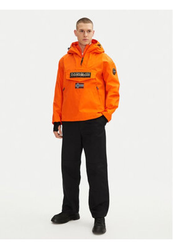 Napapijri Kurtka anorak Rainforest Next Sum NP0A4ILW Pomarańczowy Regular Fit. Kolor: pomarańczowy. Materiał: syntetyk