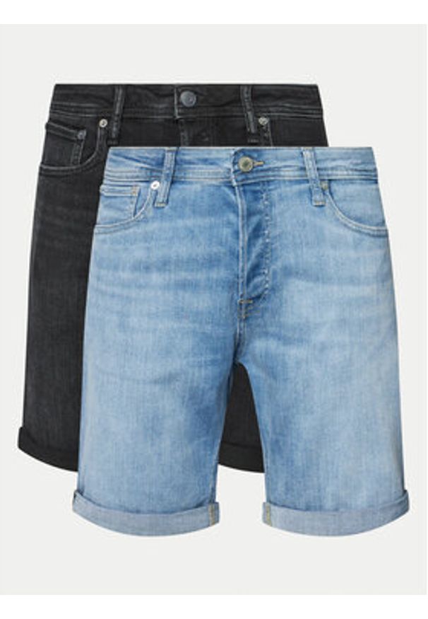 Jack & Jones - Jack&Jones Komplet 2 par szortów jeansowych Rick 12257109 Kolorowy Regular Fit. Materiał: bawełna. Wzór: kolorowy