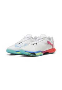Puma - Buty do piłki ręcznej unisex Vantage NITRO™ ENERGY PUMA White Black Speed Green. Kolor: czarny, zielony, biały, wielokolorowy