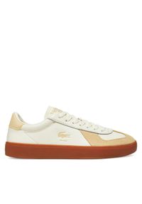 Lacoste Sneakersy Baseshot 7-49SFA0030 Żółty. Kolor: żółty. Materiał: skóra